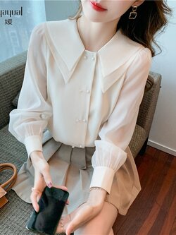 เสื้อเชิ้ตแฟชั่น เสื้อเชิ้ตชีฟอง สำหรับวัยทำงาน