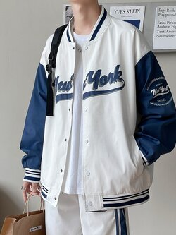 เสื้อแจ็คเก็ตเบสบอล เสื้อคลุม เสื้อแขนยาวสไตล์เกาหลี