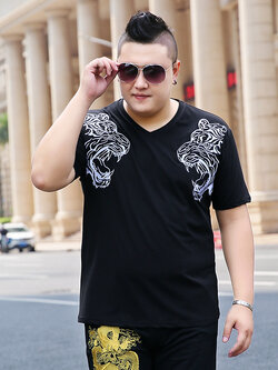 เสื้อยืดผู้ชายอ้วน S-5XL(อกเสื้อ39-51นิ้ว)