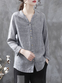 เสื้อเชิ้ตผ้าฝ้ายลินิน ขายเสื้อเชิ้ต ผ้าลินิน เสื้อเชิ้ตผ้าฝ้ายผู้หญิง