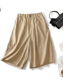 กางเกงผ้าลินิน กางเกงขายาว กางเกงผ้าลินินญี่ปุ่น กางเกงผ้าลินิน เอว ยางยืด By LZcotton and linen