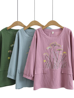 เสื้อลินินสไตล์ผู้ใหญ่ เสื้อคุณแม่ เสื้อผู้ใหญ่ แบรนด์ LININ