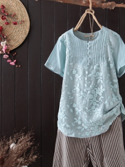 เสื้อผ้าฝ้าย ผ้าลินิน มีขนาดไซส์เดียว อกประมาณ100ซม.หรือประมาณ 40นิ้วขึ้นไป