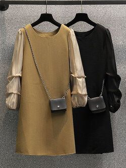 ชุดเดรสคนอ้วนสไตล์เกาหลี แบบชุดเดรสคนอ้วน