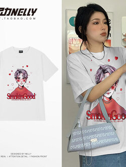 เสื้อยืดคอกลม ผู้ชาย เสื้อยืดผู้ชายเกาหลี เสื้อยืดเกาหลี แบรนด์ NELLY