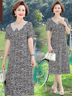 เดรสวัยผู้ใหญ่40-60ปี เดรสคุณแม่ ชุดเดรสทำงานวัยผู้ใหญ่ แบรนด์ MAMA DRESS