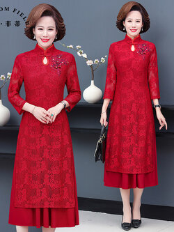 เดรสวัยผู้ใหญ่40-60ปี เดรสคุณแม่ ชุดเดรสทำงานวัยผู้ใหญ่ แบรนด์ MAMA DRESS