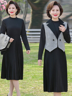 เดรสวัยผู้ใหญ่40-60ปี เดรสคุณแม่ ชุดเดรสทำงานวัยผู้ใหญ่ แบรนด์ MAMA DRESS