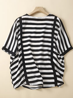 เสื้อลินินคนอ้วน เสื้อทีเชิ้ตคนอ้วนผู้หญิง เสื้อทีเชิ้ตตัวใหญ่ By Literary Plus size