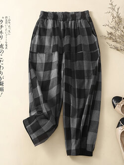 กางเกงผ้าลินิน กางเกงผ้าลินินหญิง กางเกงผ้าลินิน เอว ยางยืด