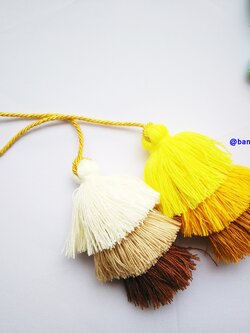 Bancrochet พู่ห้อยกระเป๋า/ที่ห้อยกระเป๋าแฮนด์เมด Tassels keychain hanging for bags หลากสี 4 นิ้ว