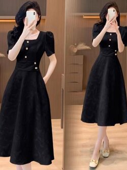 เดรสสีดำสุภาพ เรียบหรู ดูดี เหมาะกับทุกโอกาส | เดรสผู้หญิงแฟชั่นสุภาพ