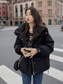 เสื้อโค้ท เสื้อโค้ทกันหนาว เสื้อโค้ทใส่เที่ยวต่างประเทศ ยี่ห้อ: Qianziqian