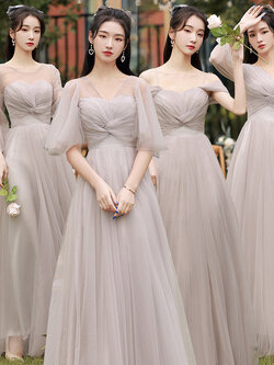 ชุดเพื่อนเจ้าสาวสีเทา ชุดเพื่อนเจ้าสาว ชุดไปงานแต่งงาน