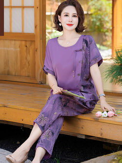 เสื้อผ้าคุณแม่วัย 60 เสื้อคนแก่ผู้หญิงวัย60