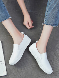 รองเท้าผ้าใบสีขาว รองเท้าผ้าใบวัยรุ่นสีขาว แบรนด์ RENBEN