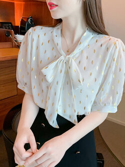 เสื้อลูกไม้ แขนสั้น