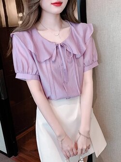 เสื้อเชิ้ตผู้หญิงใส่ทํางาน 390 บาทต่อชิ้น ฟรีค่าจัดส่ง