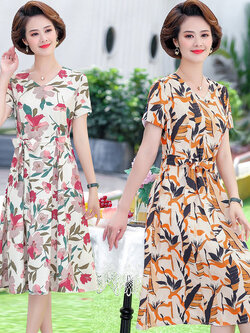 เดรสวัยผู้ใหญ่40-60ปี เดรสคุณแม่ ชุดเดรสทำงานวัยผู้ใหญ่ แบรนด์ MAMA DRESS