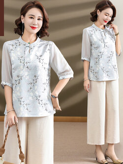 เสื้อผ้าคุณแม่วัย 60 เสื้อคนแก่ผู้หญิงวัย60