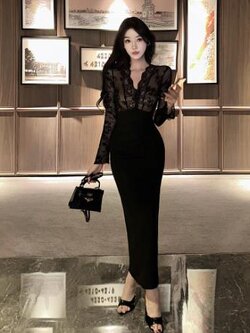 เดรสสีดำสุภาพ