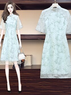 เดรสแขนสั้น มีไซส์ L-4XLอก 38-47 นิ้ว ใส่ได้ทั้งสาวหุ่นดีน่ารักจนถึงสาวอวบพลัสไซส์