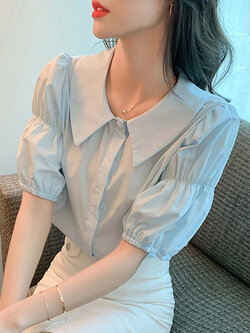 เสื้อลูกไม้ แขนสั้น