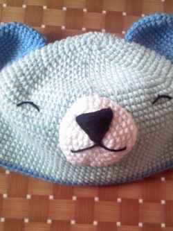 หมวกหมีสีฟ้า