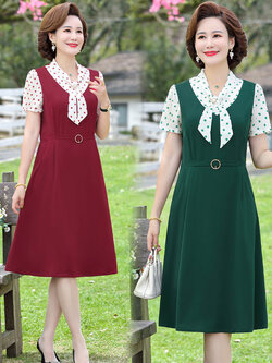 เดรสวัยผู้ใหญ่40-60ปี เดรสคุณแม่ ชุดเดรสทำงานวัยผู้ใหญ่ แบรนด์ MAMA DRESS