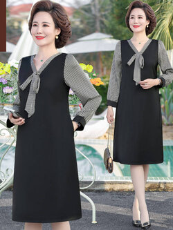 เดรสวัยผู้ใหญ่40-60ปี เดรสคุณแม่ ชุดเดรสทำงานวัยผู้ใหญ่ แบรนด์ MAMA DRESS