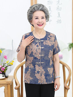 เสื้อคุณยาย เสื้อผู้วัยอายุ60-70ปี เสื้ออาม่า เสื้อผู้สูงอายุ