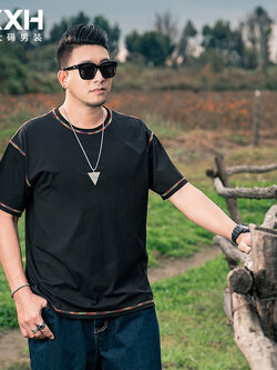 เสื้อยืดผู้ชายอ้วน S-5XL(อกเสื้อ39-51นิ้ว)