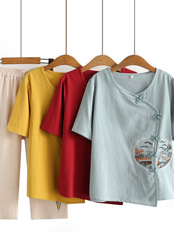 เสื้อลินินสไตล์ผู้ใหญ่ เสื้อคุณแม่ เสื้อผู้ใหญ่ แบรนด์ LININ