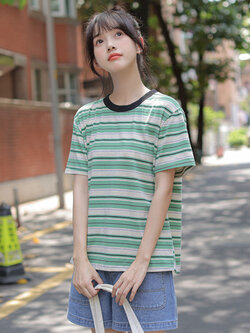 เสื้อผ้าวัยรุ่นเกาหลี เสื้อยืดวัยรุ่นผู้หญิง มีขนาด S M L XL