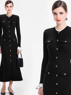 เดรสสีดำสุภาพ เรียบหรู ดูดี เหมาะกับทุกโอกาส | เดรสผู้หญิงแฟชั่นสุภาพ