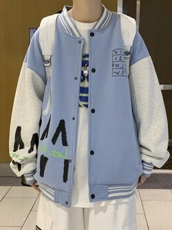 เสื้อแจ็คเก็ตเบสบอล เสื้อคลุม เสื้อแขนยาวสไตล์เกาหลี
