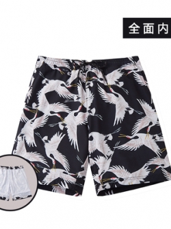 กางเกงขาสั้นผู้ชายกางเกงชายหาดกางเกงขาสั้น เอวยางยืด เนื้อผ้าดี ใส่สบาย ลายเท่