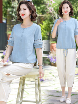 เสื้อผ้าคุณแม่วัย 60 เสื้อคนแก่ผู้หญิงวัย60