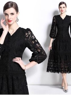 เดรสสีดำสุภาพ เรียบหรู ดูดี เหมาะกับทุกโอกาส | เดรสผู้หญิงแฟชั่นสุภาพ