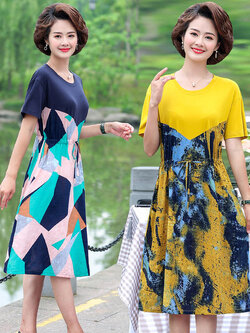 เดรสวัยผู้ใหญ่40-60ปี เดรสคุณแม่ ชุดเดรสทำงานวัยผู้ใหญ่ แบรนด์ MAMA DRESS