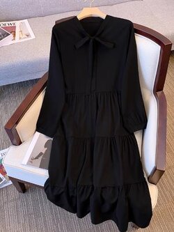 เดรสสีดำสุภาพ เรียบหรู ดูดี เหมาะกับทุกโอกาส | เดรสผู้หญิงแฟชั่นสุภาพ