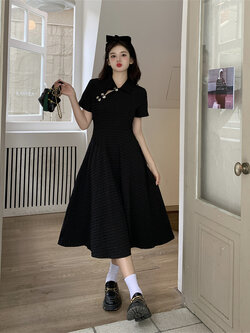 เดรสวัยรุ่น-เดรสคนอ้วนวัยรุ่น L-4XL(อก38-46 นิ้ว)