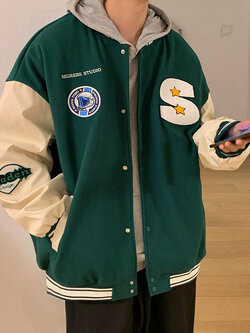 เสื้อแจ็คเก็ตเบสบอล เสื้อคลุม เสื้อแขนยาวสไตล์เกาหลี