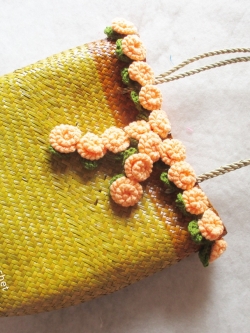 bancrochet กระเป๋ากระจูดสาน ขนาด 12*12*5*25 นิ้ว น้ำตาล 12*12*5*25 นิ้ว