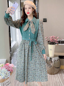 เดรสลูกไม้ชีฟอง เดรสวัยรุ่น By Meiyi women's clothing