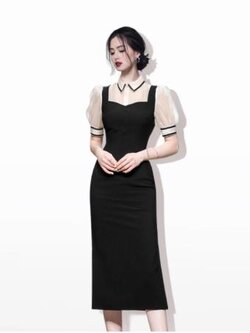 เดรสสีดำสุภาพ เรียบหรู ดูดี เหมาะกับทุกโอกาส | เดรสผู้หญิงแฟชั่นสุภาพ