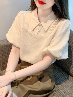 เสื้อเชิ้ตผู้หญิงใส่ทํางาน 390 บาทต่อชิ้น ฟรีค่าจัดส่ง
