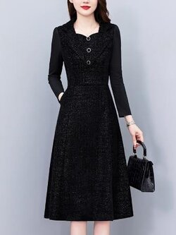 เดรสสีดำสุภาพ เรียบหรู ดูดี เหมาะกับทุกโอกาส | เดรสผู้หญิงแฟชั่นสุภาพ