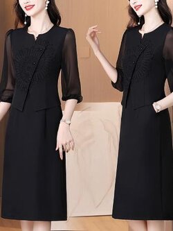 เดรสสีดำสุภาพ เรียบหรู ดูดี เหมาะกับทุกโอกาส | เดรสผู้หญิงแฟชั่นสุภาพ