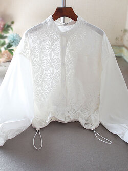 เสื้อลินิน เสื้อผ้าฝ้ายลินิน เสื้อเชิ้ตผ้าลินิน ปักลายสวยๆด้วยด้าย สไตล์VINTAGE